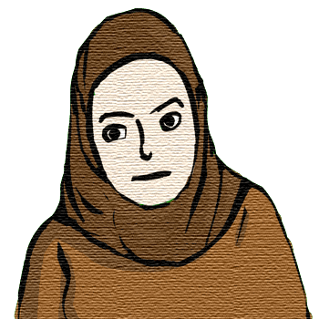 Hijab - courtesy Wikimedia, modified by myself